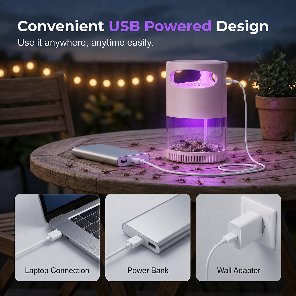 SUMMER DAY 50% OFF š¦ LumiTrap⢠UV Mosquito Killer Lamp ā quiet, USB, chemical-free š«š