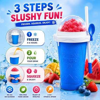 ⏰ TODAY ONLY 50% OFF ⚡ Instant Slushy Maker Cup ✨ Make Delicious Frozen Treats In Seconds