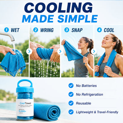 ❄ Cooling Towel for Hot Summer & Outdoor Activities – Quick-Dry Microfiber Sweat Towel (OFFER2)