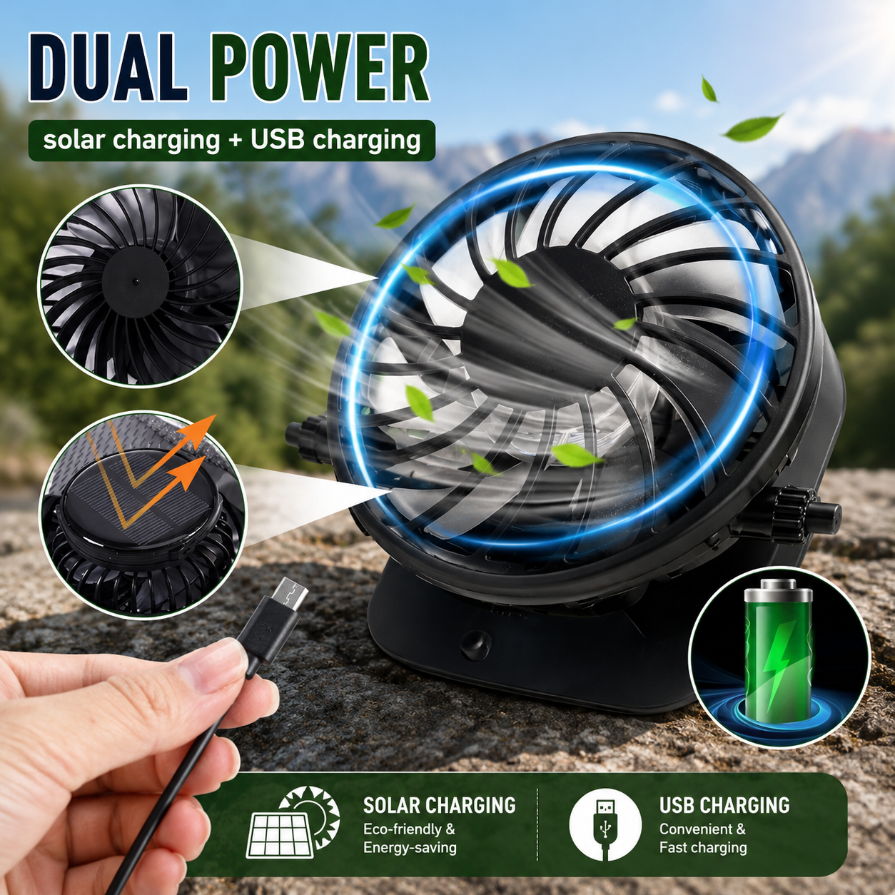 🔥 Summer Sale 50% OFF 🔥 Solar Powered Fan Cooling Hat – UPF 50+ Outdoor Sun Protection Cap