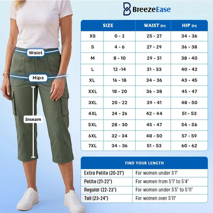 BUY 1 GET 1 FREE ✨ BreezeEase™ Lightweight Cargo Capri Pants