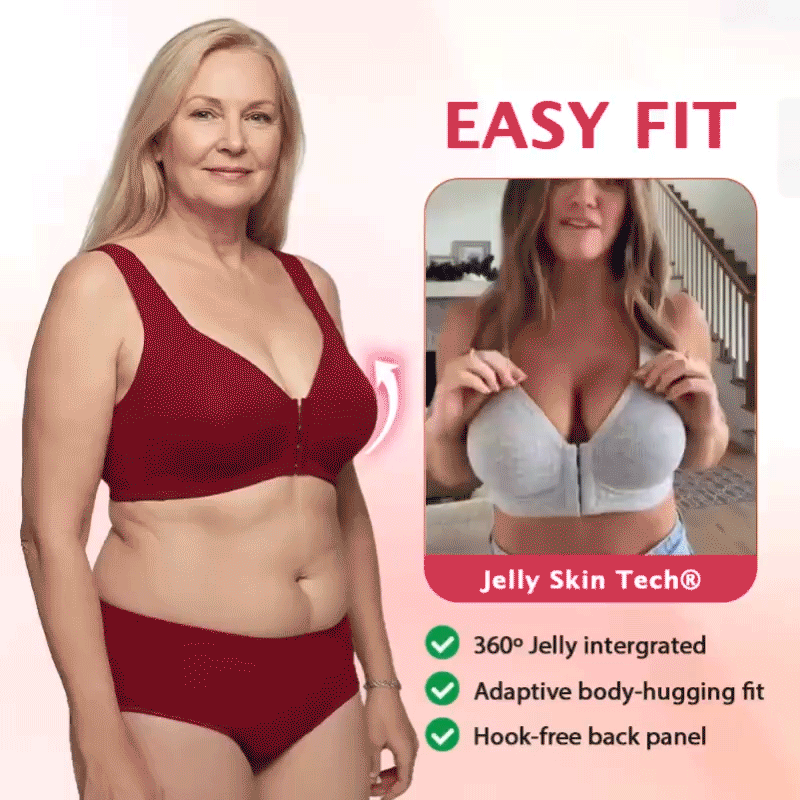 Softora™ Easy Front-Closure Jelly Bra – Wireless Comfort & Gentle Support