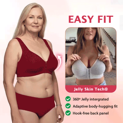 Softora™ Easy Front-Closure Jelly Bra – Wireless Comfort & Gentle Support