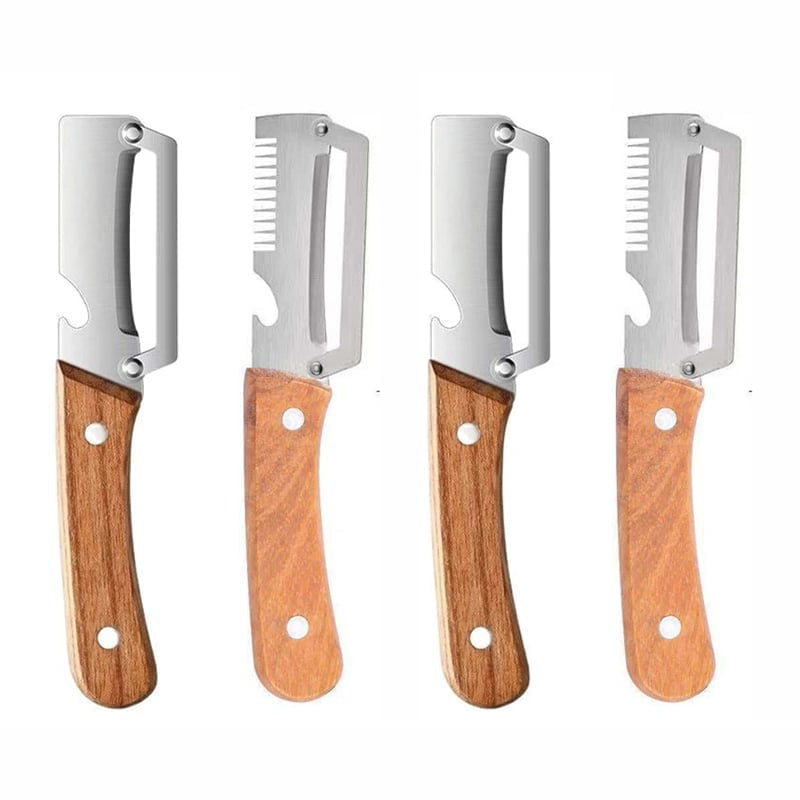 🚨 Today Only ⚡ Buy 1 Get 1 FREE 🎁 Kitchen Multi-Function Stainless Steel Thickened Fruit Peeler Knife