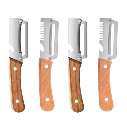 🚨 Today Only ⚡ Buy 1 Get 1 FREE 🎁 Kitchen Multi-Function Stainless Steel Thickened Fruit Peeler Knife