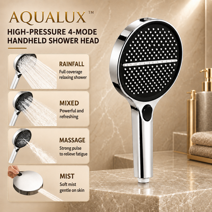 🔥 LAST DAY SALE 50% OFF 🔥 AQUALUX™ High-Pressure 4-Mode Handheld Shower Head