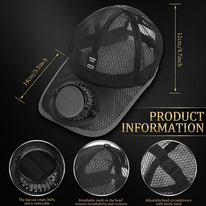 💥 2026 Father's Day 50% OFF ✨ Solar Fan Hat with Built-In Cooling & UPF 50+ Sun Protection