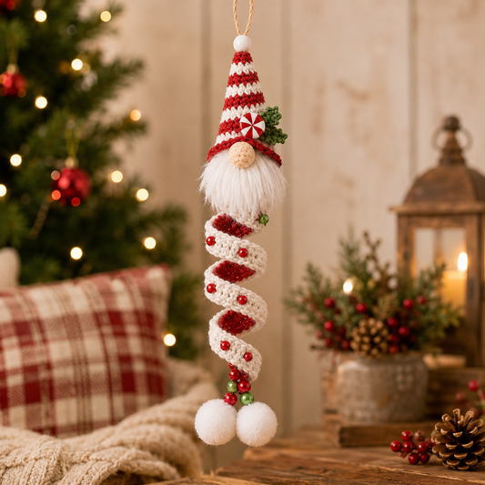 🎄 EARLY CHRISTMAS SALE 49% OFF 🎅 Cozy Gnome Crochet Ornament DIY Kit