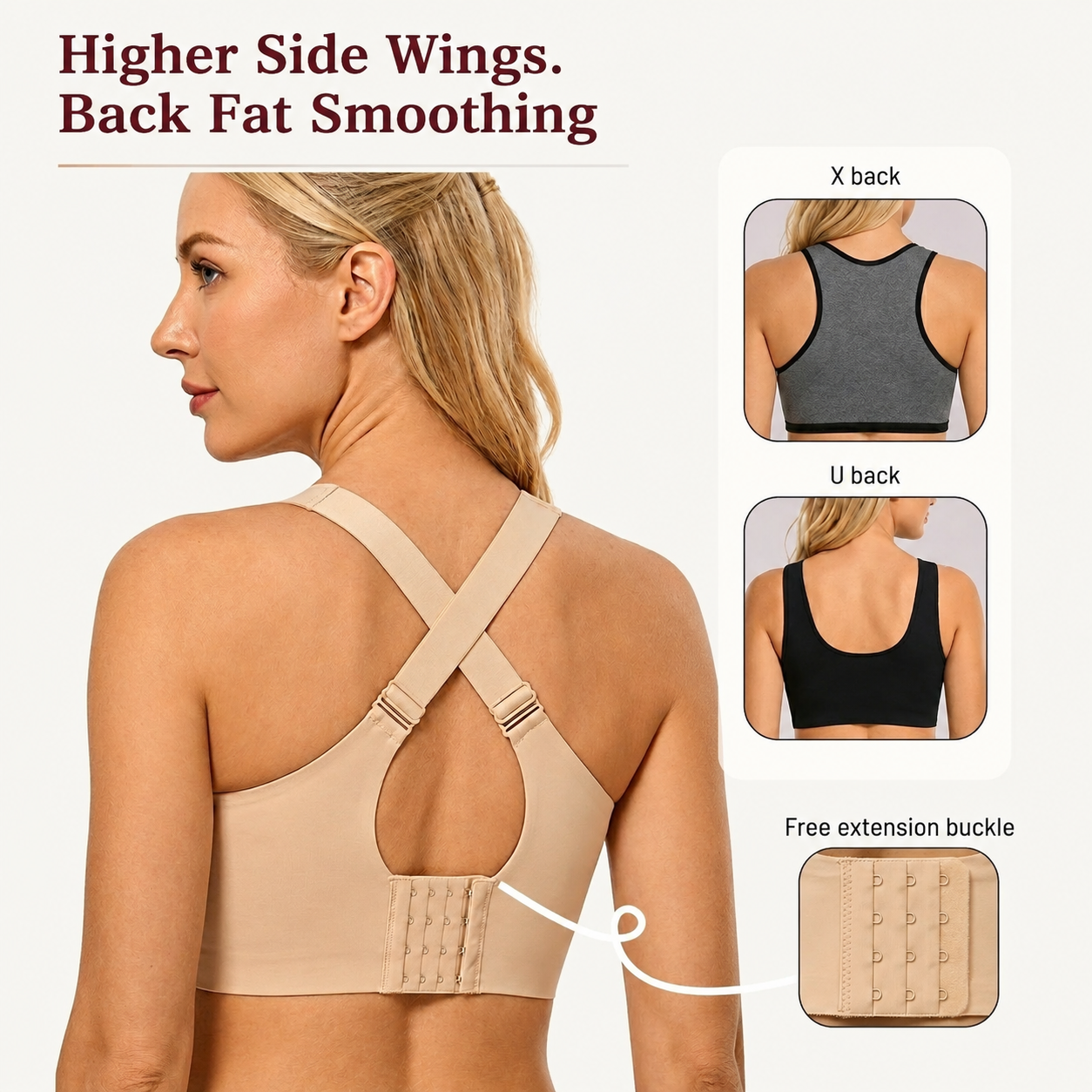 🔥LAST DAY SALE 70% OFF - BUY 1 GET 1 FREE🔥 - Super Firming Wirefree Bra – Full Coverage Lift & Side Smoothing Comfort Bra for Women