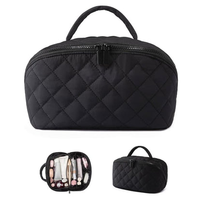 Travel Makeup Bag Organizer - Lay-Flat Travel Organizer, Leakproof & Machine-Washable