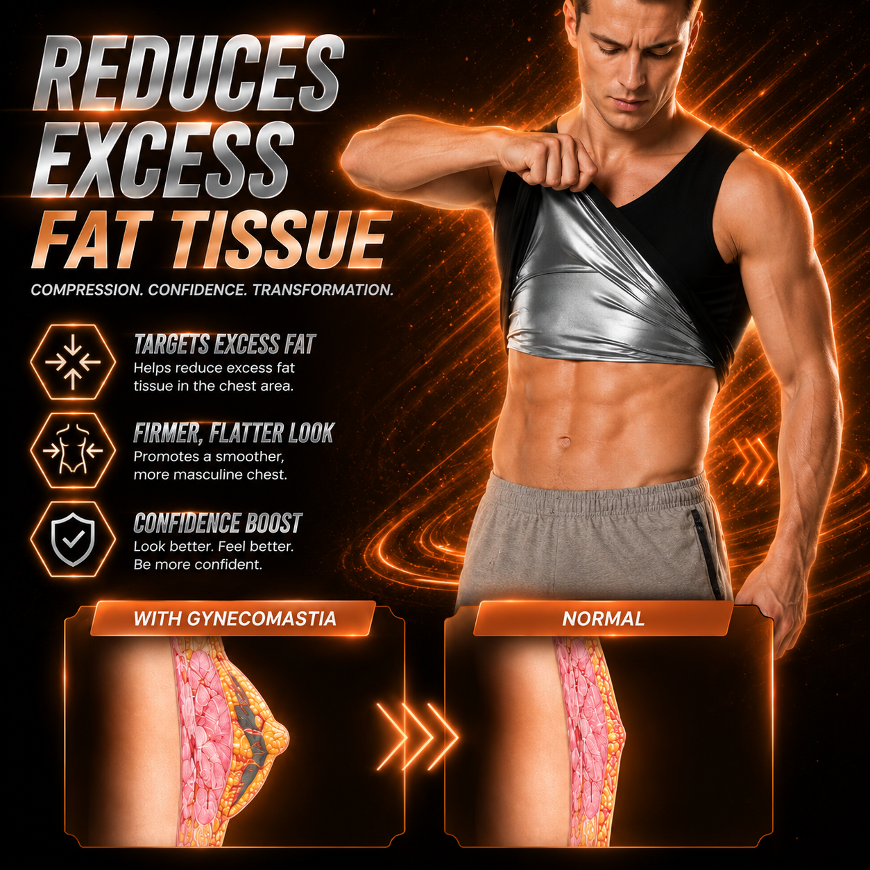 🔥 Hot Sale 50% OFF 💪 IronCore™ MenSlim Gynecomastia Compression Tank Top