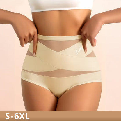 High-Waist Mesh Cooling Tummy Control Seamless Shaping Panties