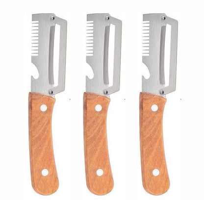 🚨 Today Only ⚡ Buy 1 Get 1 FREE 🎁 Kitchen Multi-Function Stainless Steel Thickened Fruit Peeler Knife