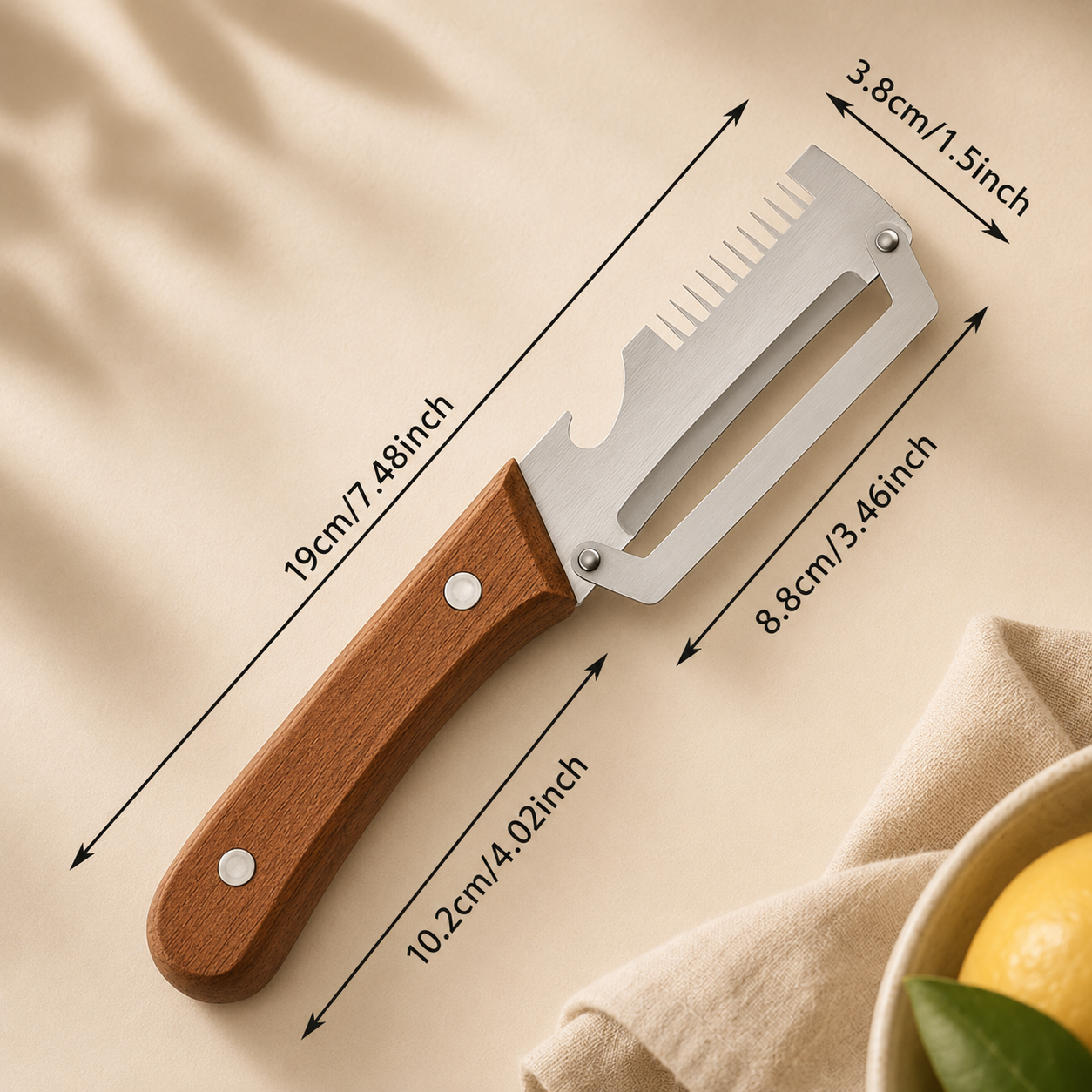 🔥 LAST DAY 50% OFF - BUY 1 GET 1 🥗 Kitchen Multi-Function Stainless Steel Thickened Fruit Peeler Knife
