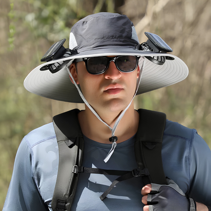 🚨 FLASH SALE 50% OFF TODAY ⚡ SolarBreeze™ Ultra-Wide Brim Dual Solar Fan Hat