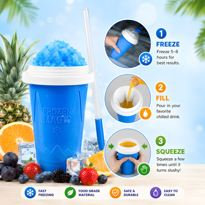⏰ TODAY ONLY 50% OFF ⚡ Instant Slushy Maker Cup ✨ Make Delicious Frozen Treats In Seconds