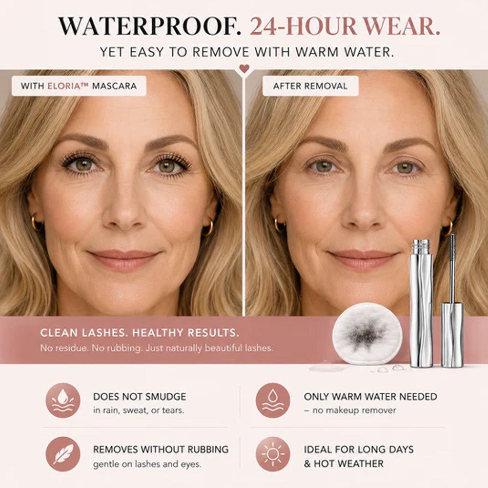 Eloria™ 24H Waterproof Fiber Mascara 💧 – Volume & Length without Clumping for Dramatic Moments