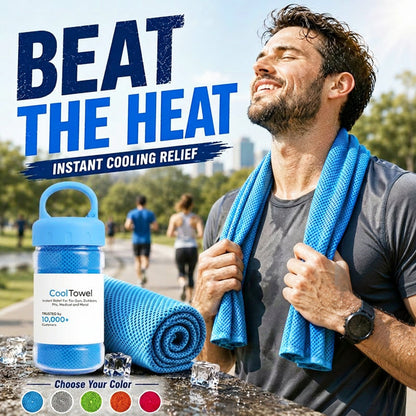 ❄ Cooling Towel for Hot Summer & Outdoor Activities – Quick-Dry Microfiber Sweat Towel (OFFER2)