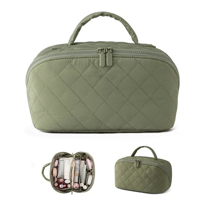 Travel Makeup Bag Organizer - Lay-Flat Travel Organizer, Leakproof & Machine-Washable
