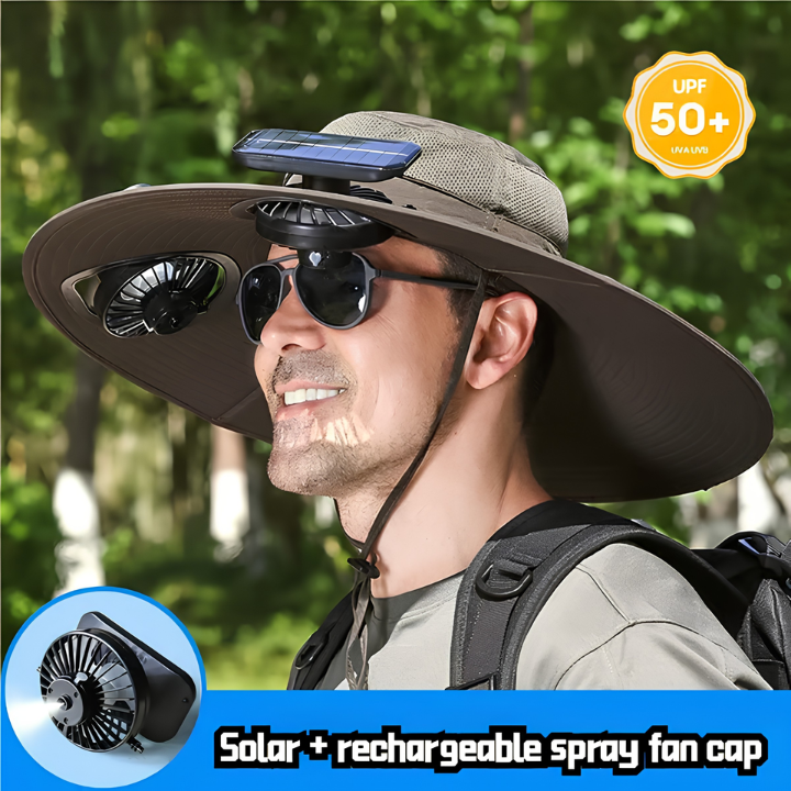 🔥 2026 Summer Sale 70% OFF 💥 New Ultra-Wide Brim Solar Mist Fan Hat ✨