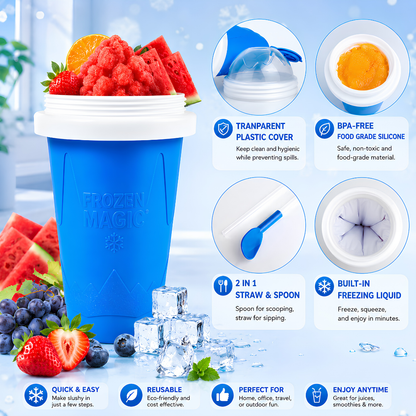 ⏰ TODAY ONLY 50% OFF ⚡ Instant Slushy Maker Cup ✨ Make Delicious Frozen Treats In Seconds