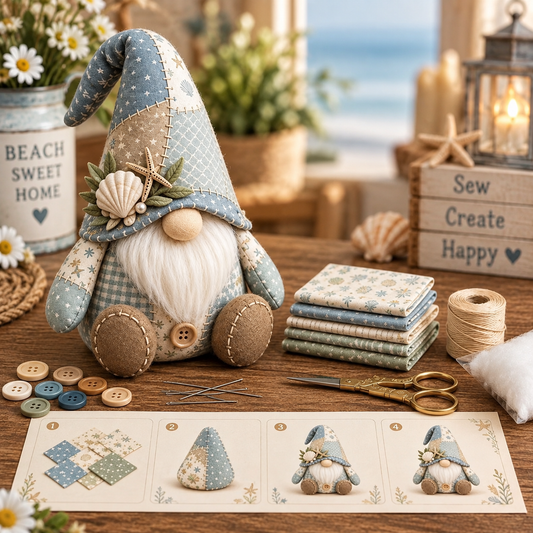🔥 EARLY AUTUMN SALE 70% OFF 🔥 Cozy Patchwork Gnome DIY Sewing Kit - 6 Cozy Seasonal Designs