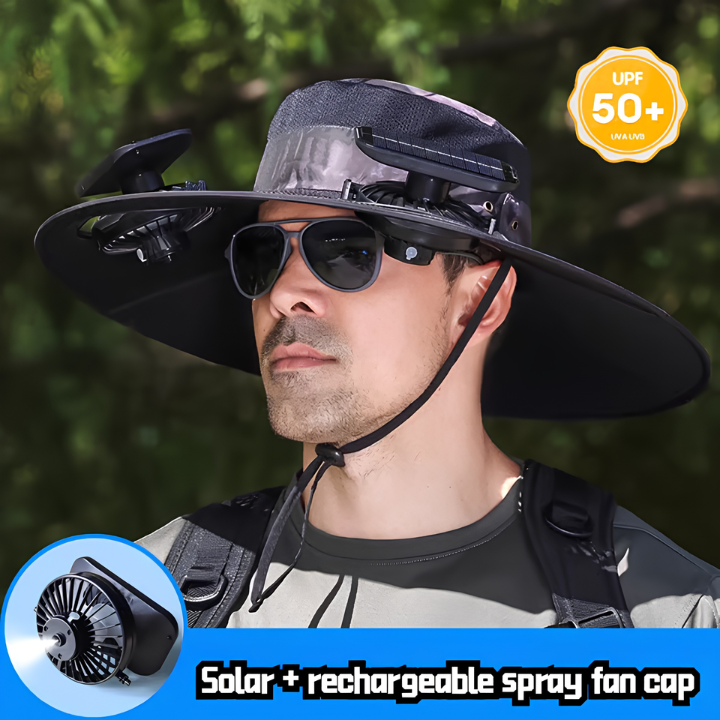 🔥 2026 Summer Sale 70% OFF 💥 New Ultra-Wide Brim Solar Mist Fan Hat ✨