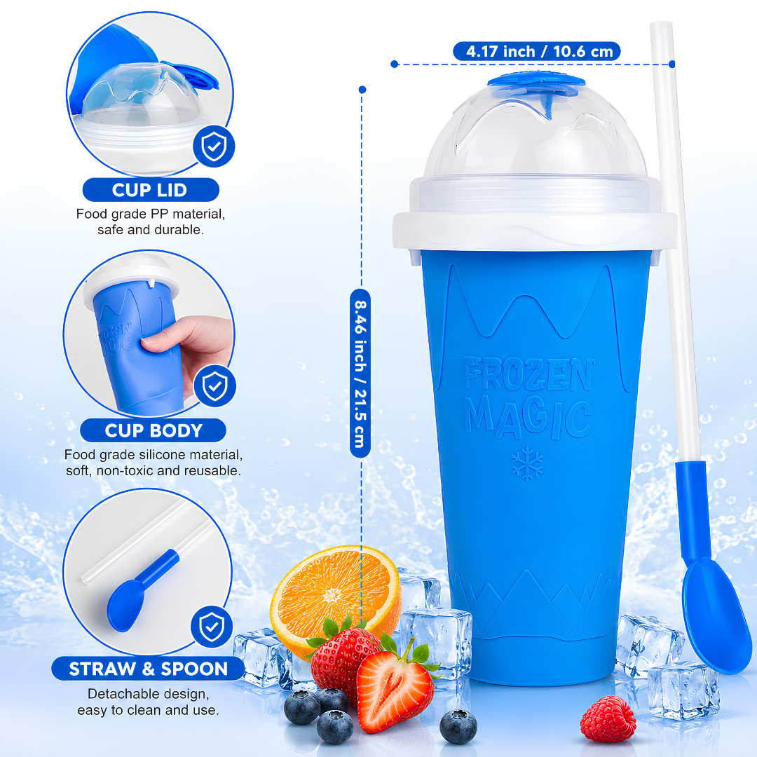 ⏰ TODAY ONLY 50% OFF ⚡ Instant Slushy Maker Cup ✨ Make Delicious Frozen Treats In Seconds