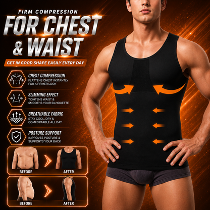 🔥 Hot Sale 50% OFF 💪 IronCore™ MenSlim Gynecomastia Compression Tank Top