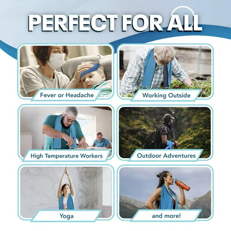 ❄ Cooling Towel for Hot Summer & Outdoor Activities – Quick-Dry Microfiber Sweat Towel (OFFER2)