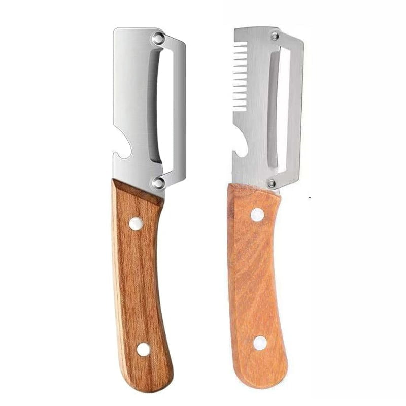 🚨 Today Only ⚡ Buy 1 Get 1 FREE 🎁 Kitchen Multi-Function Stainless Steel Thickened Fruit Peeler Knife