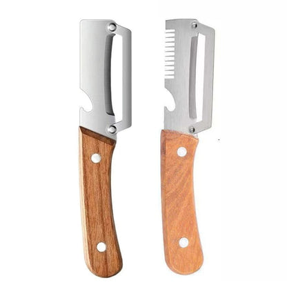 🚨 Today Only ⚡ Buy 1 Get 1 FREE 🎁 Kitchen Multi-Function Stainless Steel Thickened Fruit Peeler Knife