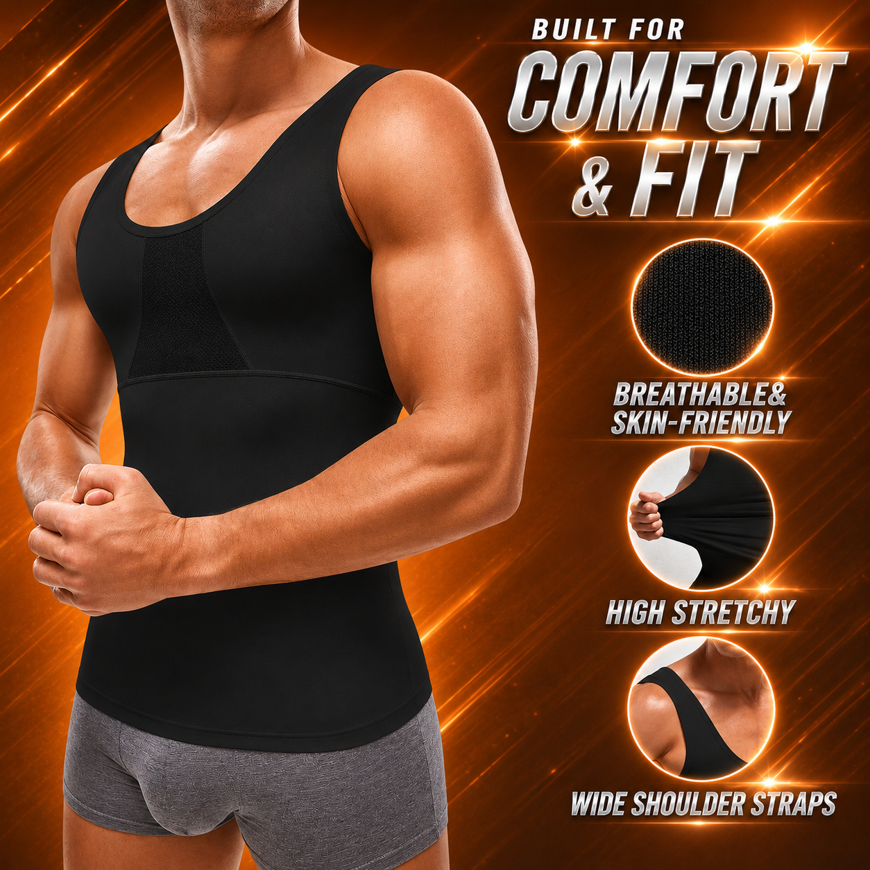 🔥 Hot Sale 50% OFF 💪 IronCore™ MenSlim Gynecomastia Compression Tank Top
