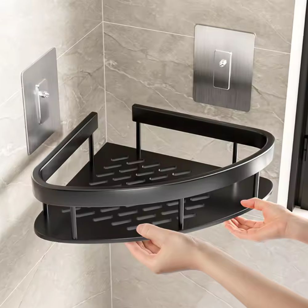 🔥 LIMITED OFFER 50% OFF 🔥 AQUALUX™ Stainless Steel Corner Shower Caddy