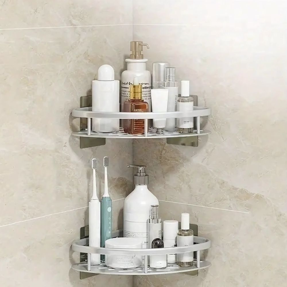 🔥 LIMITED OFFER 50% OFF 🔥 AQUALUX™ Stainless Steel Corner Shower Caddy