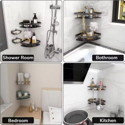 🔥 LIMITED OFFER 50% OFF 🔥 AQUALUX™ Stainless Steel Corner Shower Caddy
