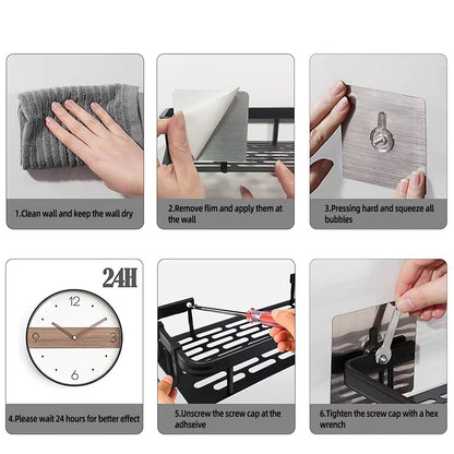 🔥 LIMITED OFFER 50% OFF 🔥 AQUALUX™ Stainless Steel Corner Shower Caddy