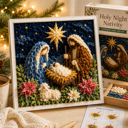 🌟 EARLY CHRISTMAS 49% OFF ✝️ 3D Christian Fabric Poke Art DIY Kit