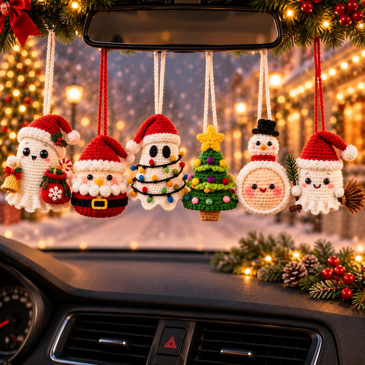 🎄 CHRISTMAS SALE 70% OFF 👻 Handmade Crochet Car Charm