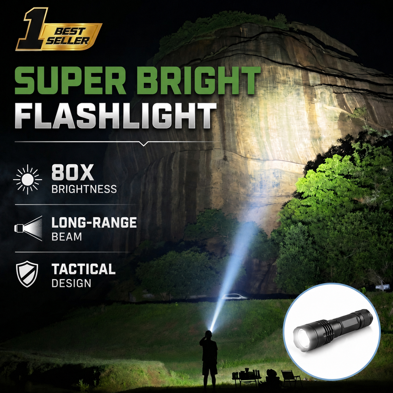 🔥 LAST DAY SALE 50% OFF 🔥 ARCTEK™ Super Bright Military-Grade Flashlight