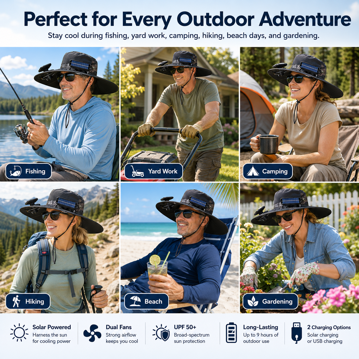 🔥 Summer Sale 49% OFF ✨ 2026 Ultra-Wide Brim Solar Mist Cooling Hat