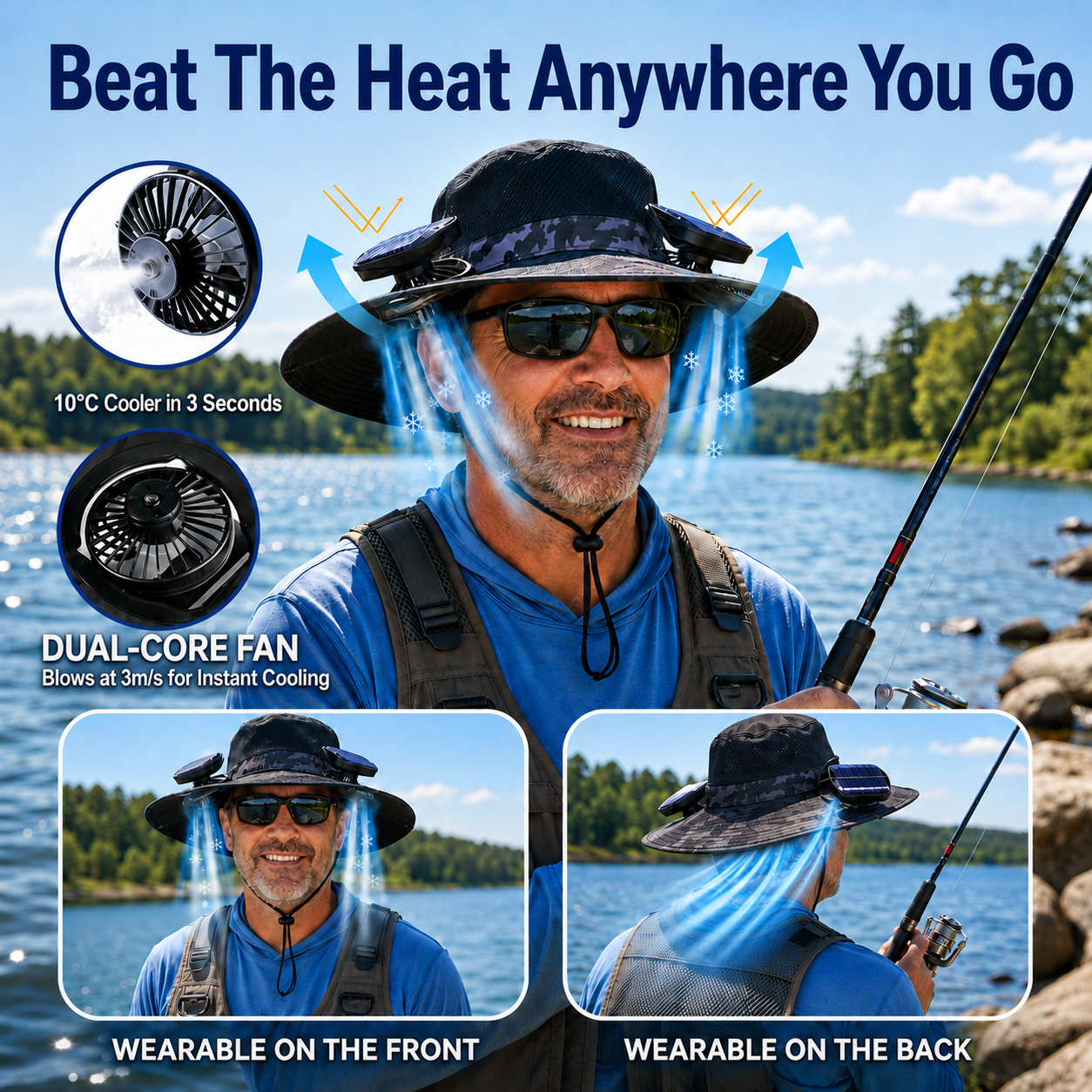 🔥 Summer Sale 49% OFF ✨ 2026 Ultra-Wide Brim Solar Mist Cooling Hat
