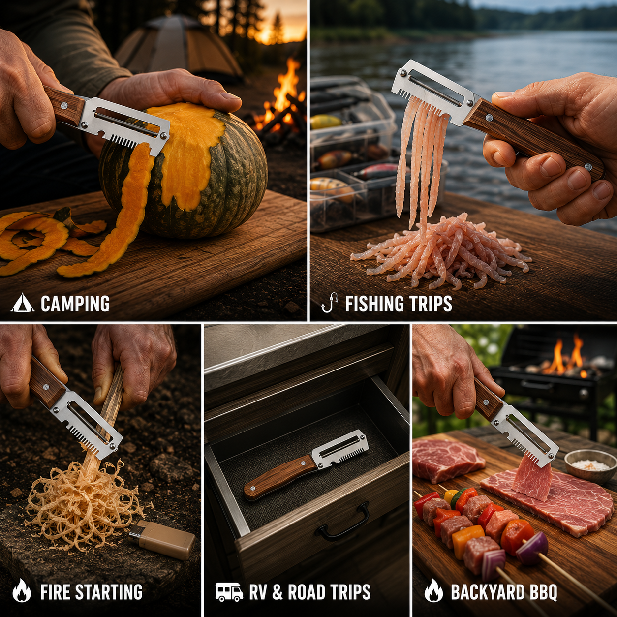 SUMMER SALE 50% OFF ☀️ Grizz™ 4in1 Outdoor Utility Knife - One Tool For Every Outdoor Adventure