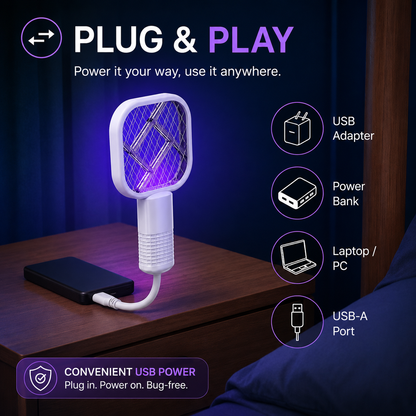 SUMMER SALE 49% OFF 💥 Zapora™ 2in1 Mini UV Mosquito Zapper 🚫🦟