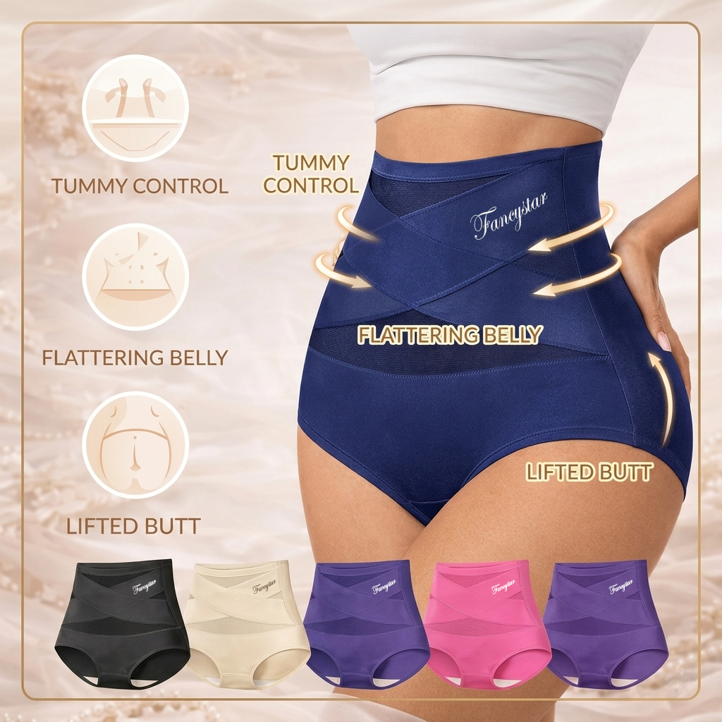High-Waist Mesh Cooling Tummy Control Seamless Shaping Panties