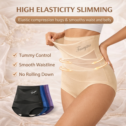 High-Waist Mesh Cooling Tummy Control Seamless Shaping Panties