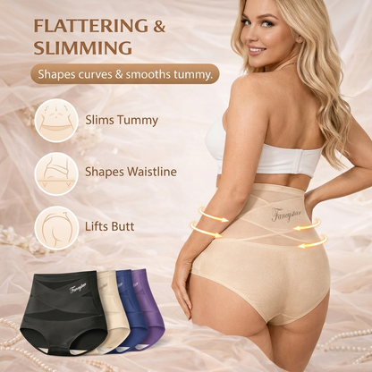 High-Waist Mesh Cooling Tummy Control Seamless Shaping Panties