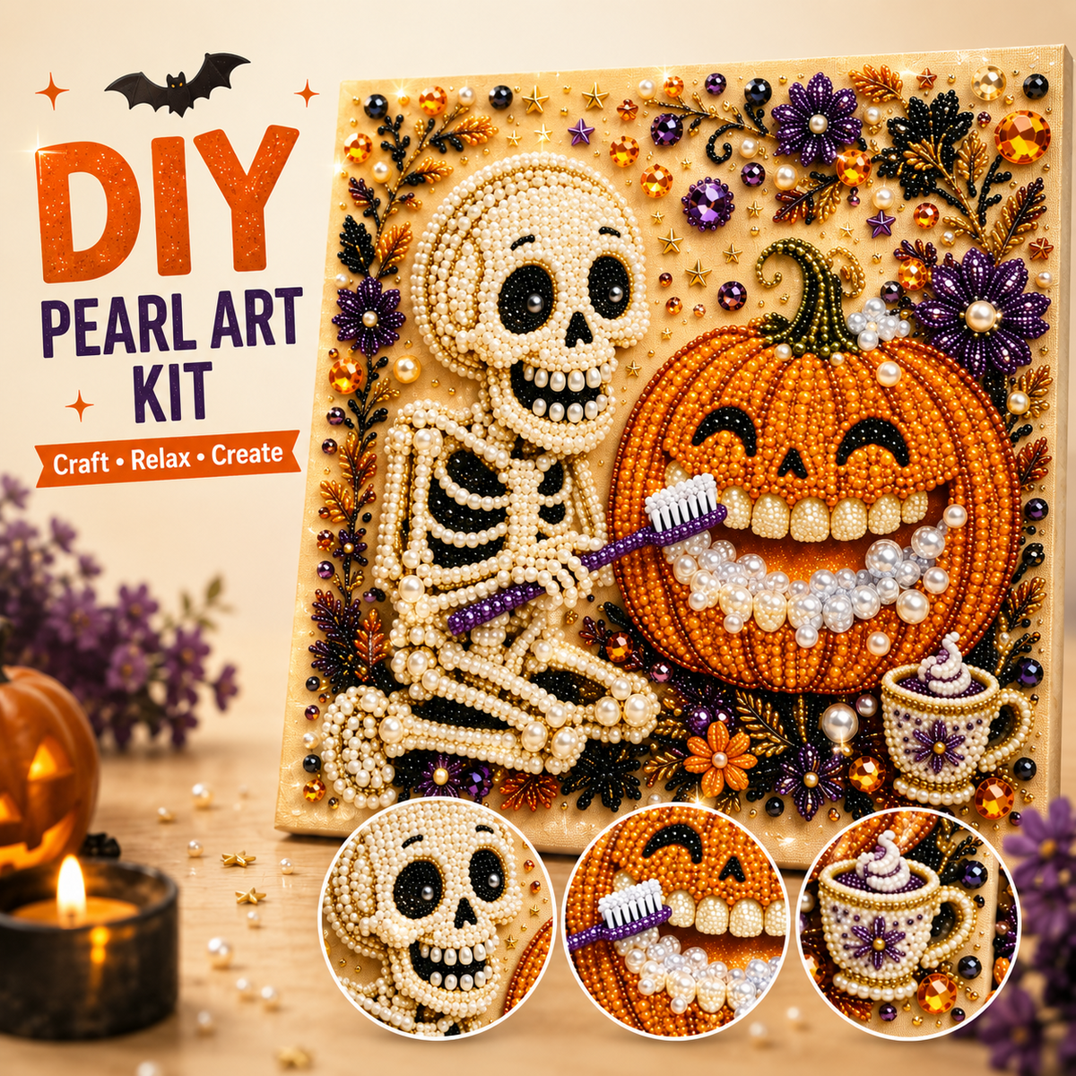 HOLIDAY SALE - 50% OFF 🎄 Halloween DIY Pearl Painting Art Gift