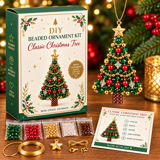 HOLIDAY SALE - 50% OFF 🎄 DIY Christmas Tree Beaded Ornament Kit