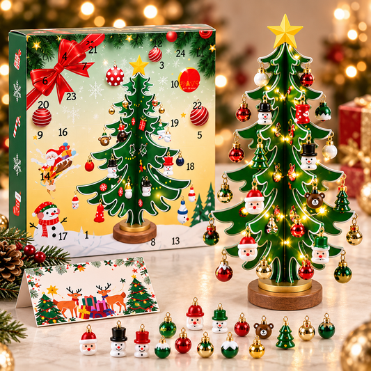 HOLIDAY SALE - 50% OFF 🎄 DIY Tree Ornament 24 Boxes Countdown Calendar